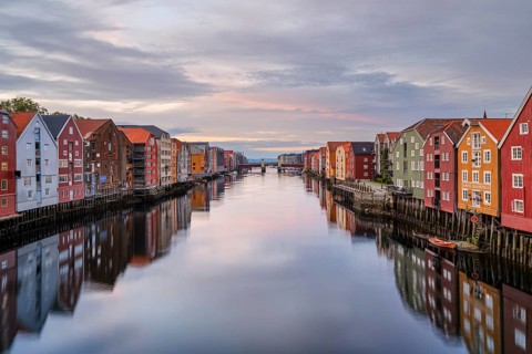 Historic warehouses in Trondheim