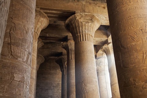 Columns in the Temple of Edfu