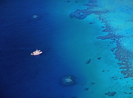 Aerial View of Michaelmas Reef offshore from Cairns Queensland Australia