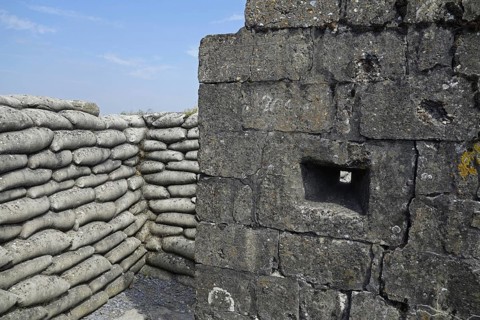 Bullet holes and loophole at the Dodengang