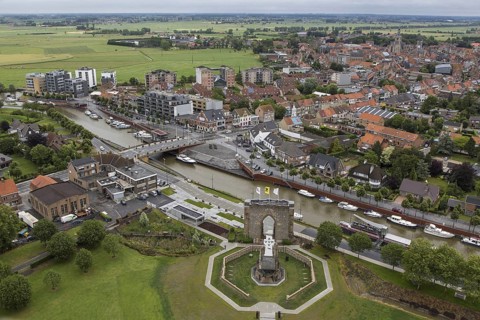 View over the city Diksmuide