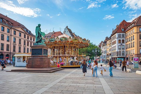 Place Gutenberg of Strasbourg in France