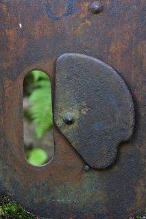 Loophole from German trench at the First World War battlefield Le Linge at Orbey
