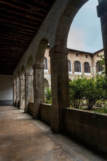 Patio of the old Santa Clara Monastery in the town of Azkoitia next to the Urola river. Founded by Don Pedro de Zuazola