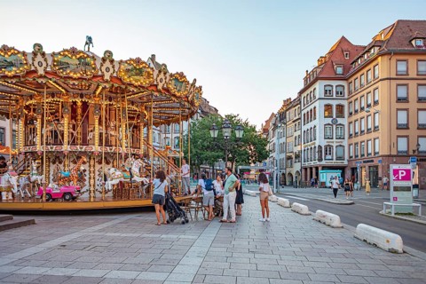 Place Gutenberg of Strasbourg in France