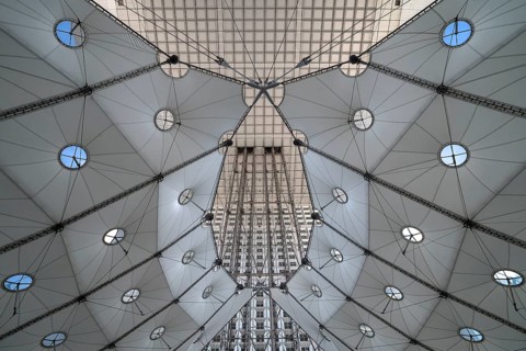 Tent roof inside the Grand Arche