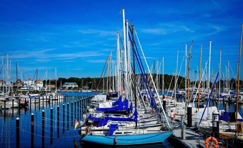 Pleasure craft harbour on the Priewall peninsula