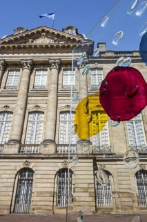 Modern work of art in front of the Palais Rohan
