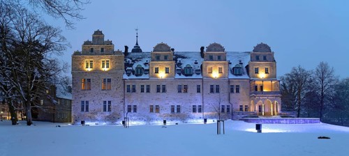 Stadthagen Castle Illuminated Winter Stadthagen Germany