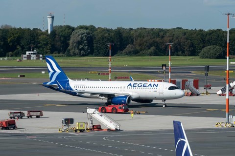 Passenger aircraft of the Greek airline AEGEAN