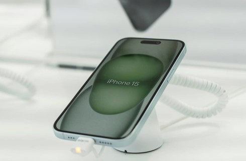 Apple iPhone 15 series smartphones displayed in an Apple authorised reseller store iTech during the devices first day of sale in Guwahati