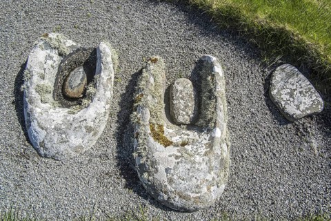 Stone querns at Jarlshof