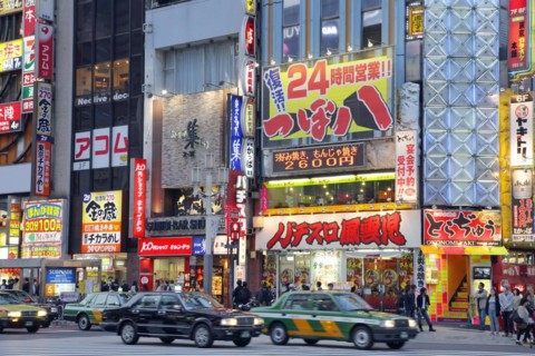 Shinjuku Kabukicho an entertainment district Tokyo Japan