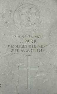 WWI grave of John Parr