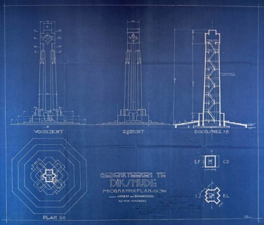 Blueprint of the IJzertoren
