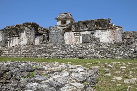 Palace with Observation Tower at the pre-Columbian Maya civilization site of Palenque