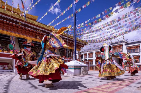 Cham dance performed by monks
