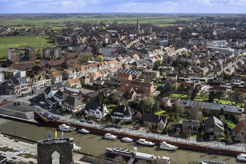 View over the city Diksmuide