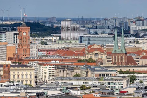 View of the eastern part of the capital