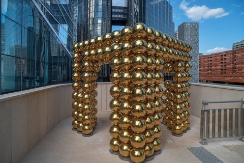 Art object cube sphere designed by Cyril Lancelin