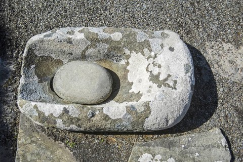 Stone quern at Jarlshof