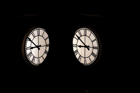 Historical clock at the water level tower