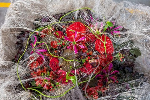 Thematic flower arrangements on various feelings