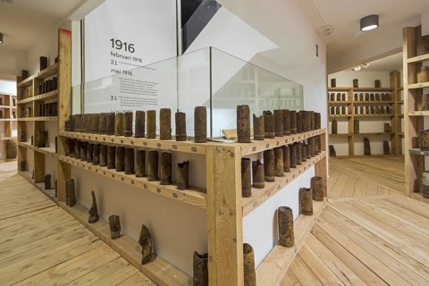 Interior of Museum aan de IJzer about the Flemish Movement inside the IJzertoren