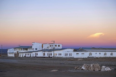 Old hotel on the shore of the Salar de Uyuni