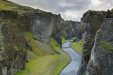 Fjaora river flowing through the Fjaorargljufur