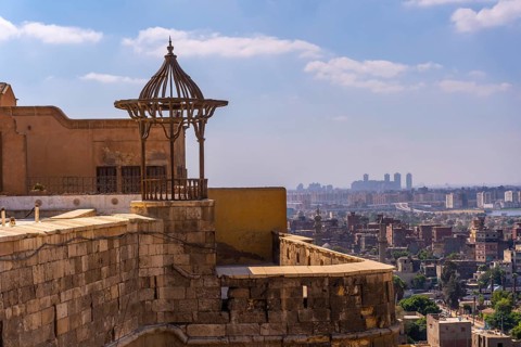 Viewpoint of the Alabaster Mosque to see the city of Cairo