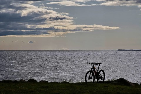 A bicycle on the north shore of the Szczecin Lagoon