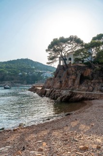 A beautiful cove on the coast of Tamariu on a summer afternoon in the town of Palafrugell. Girona