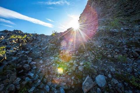 Sunset on the Jokulsargljufur trekking trail