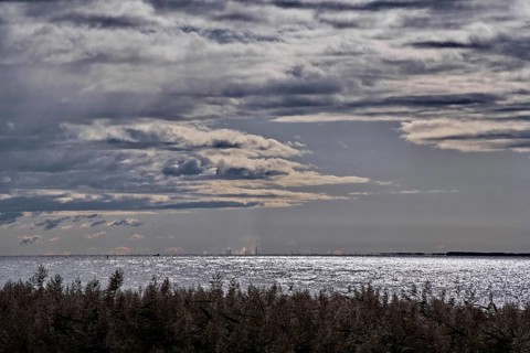 View from the north shore of the Szczecin Lagoon to the south