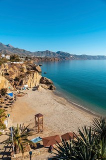 Calahonda beach in the town of Nerja one spring afternoon