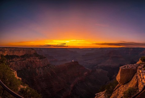 Beautiful sunset at the Hopi Point of the Grand Canyon. Arizona