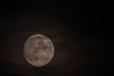 Moonrise over the mountains. Emmendingen