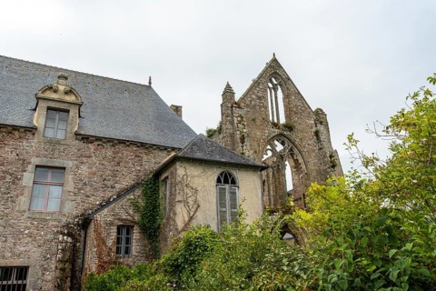 Rooftops of the beautiful Abbaye de Beauport in the village of Paimpol