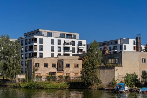 Residential building on the waterfront