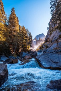 Vernal Falls waterfall of Yosemite National Park