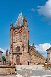 Exterior view of the Collegiate Church of Saint Florentinus today Parish Church of Saint John Baptista