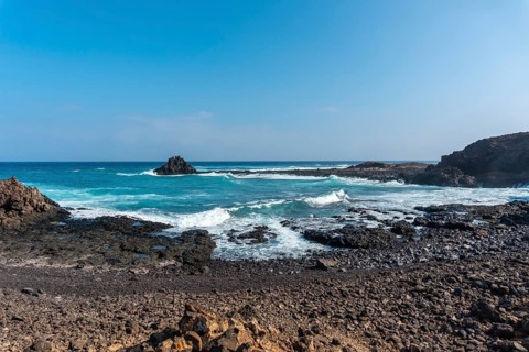 Gemstone coves on Isla de Lobos