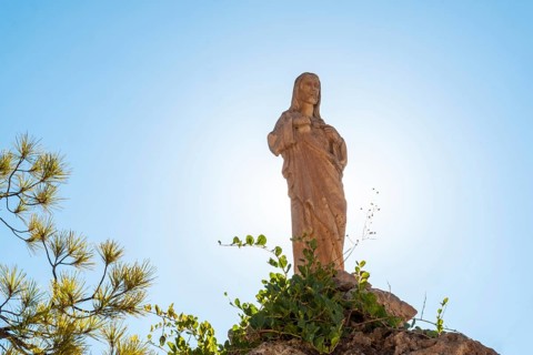 Sculpture in the Immaculate Conception Church in the municipality of Mijas in Malaga. Andalusia