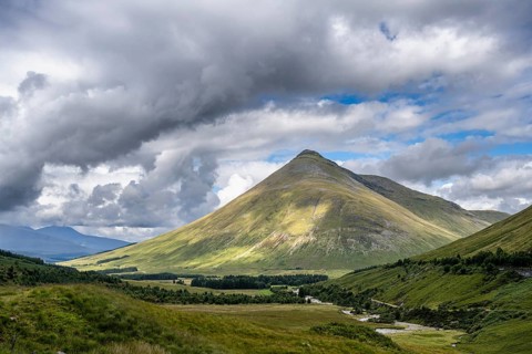 The 1076 metre high Beinn Dorain mountain in the West Highlands