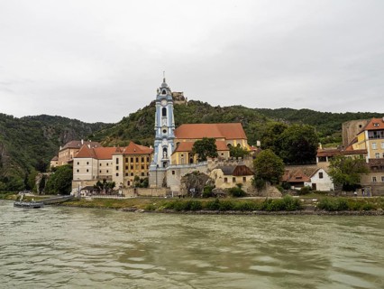 Boat landing stage on the Danube