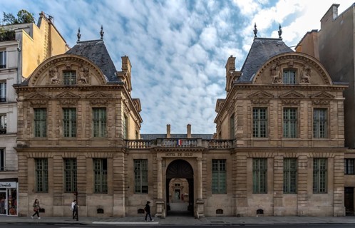 Historical building of the Hotel de Sully in Paris