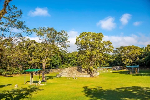 The temples of Copan Ruinas and its beautiful natural environment. Honduras