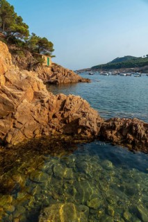 Beautiful Tamariu coast on a summer afternoon in the town of Palafrugell. Girona