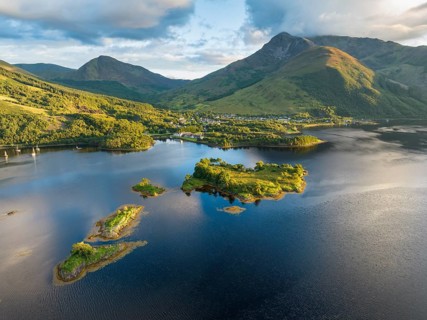 Aerial view of the island of Eilean Munde